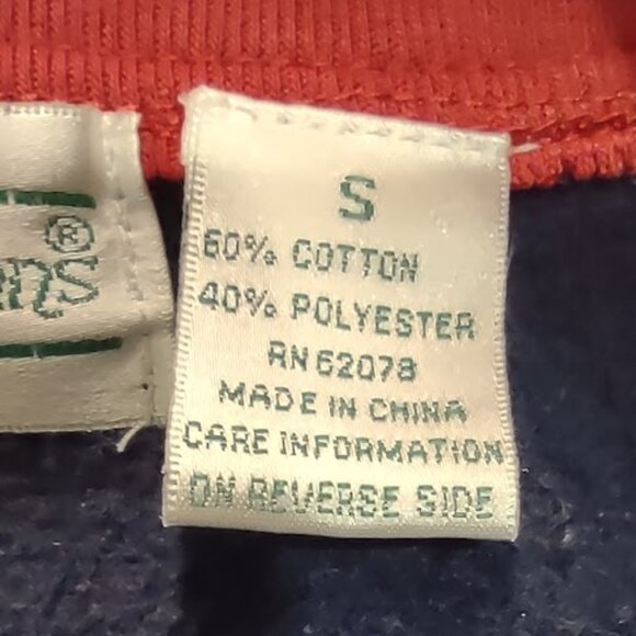 SHENANIGANS VINTAGE BLUE BUTTONED SWEATSHIRT CARDIGAN EMBROIDERY CARDINALS SMALL - Picture 9 of 11